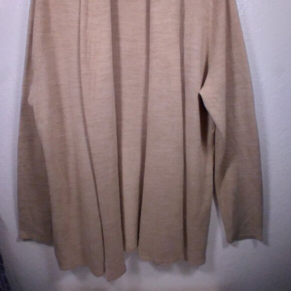 Laura Scott Mid Length Beige Cardigan Sweater 1X - Picture 5 of 14